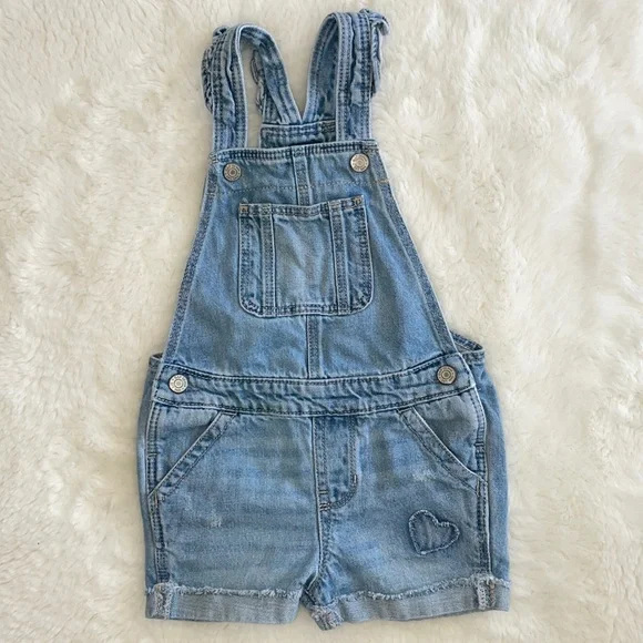 Gap denim short overalls 2T - Picture 1 of 4